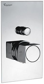 Emmevi Siris, однорычажный встраиваемый смеситель для душа с дивертером на 2 выхода, цвет хром