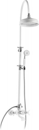 Душевая стойка со смесителем для ванны, верхним и ручным душем CEZARES NOSTALGIA-CVD, артикул NOSTALGIA-CVD-01-Bi