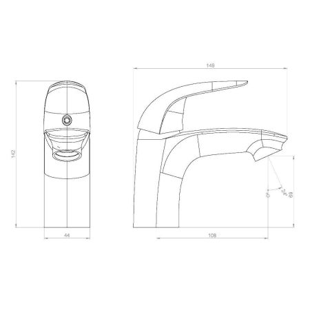 310210001_xxx Eclipse, смеситель для умывальника, хром, артикул 310210001