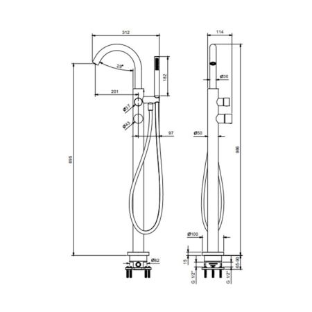 Внутрення часть, Fantini, назначение-для смесителя, артикул 44 00 R080A