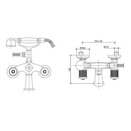 Bongio Impero Смеситель для ванны, цвет золото/Swarovski, артикул 06526OR00