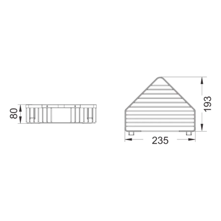Полка угловая для ванной Shevanik SW01, хром, артикул SW01