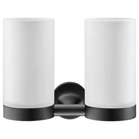 Duravit Starck T Два стакана для зубных щеток настенные, цвет: черный матовый, артикул 0099484600