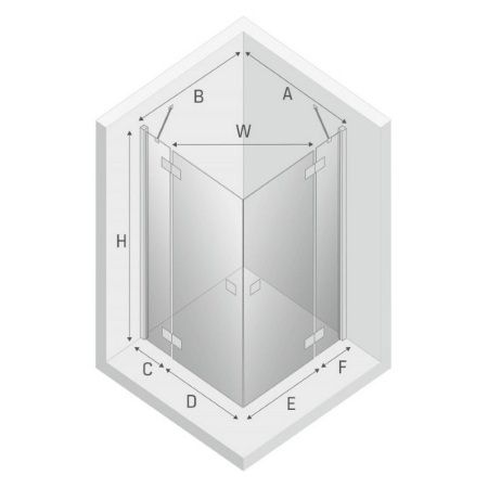 Душевое ограждение NEW TRENDY REFLEXA BLACK 110x90x200 EXK-1344/EXK-1337 (черный)