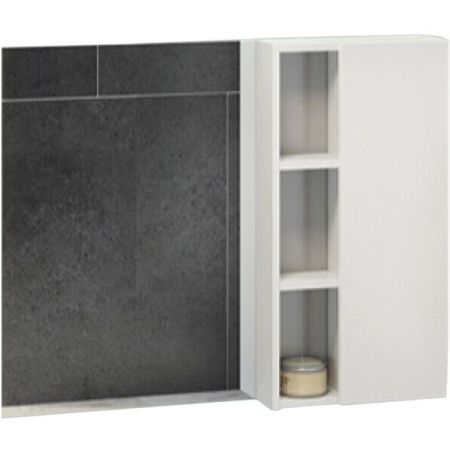 Зеркало со шкафом Comforty Милан 90 4137130 Белый глянец