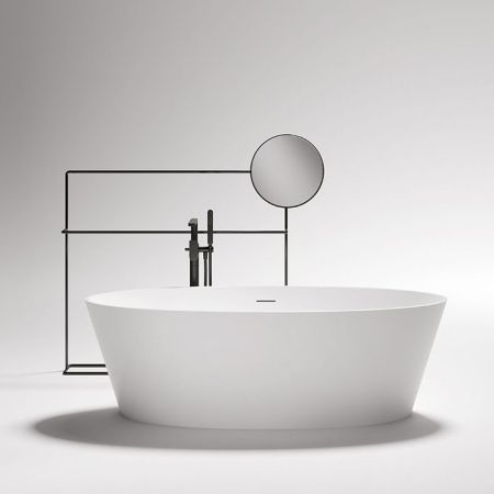 TREESSE (Alma) Ванна 1750x800x550 мм, отдельностоящая, из композита Solid Surface, белый глянцевый, артикул V015BL