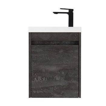 FAMILY-M База под раковину подвесная с одной распашной дверцей, Iron Stone, 400x220x500, Family-M-400-1D-SO-IS