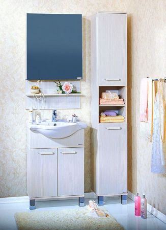 Тумба под раковину Бриклаер Карибы 60 Светлая Лиственница, артикул 4627125411267