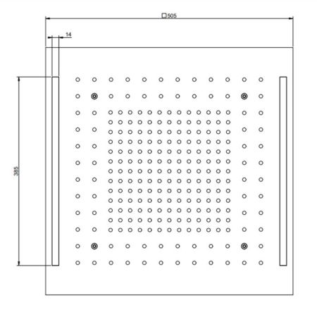 Gessi Colour Декоративная панель 500х500 мм,с подсветкой,  цвет: Black Metal Brushed PVD