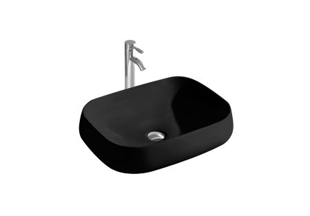 Раковина накладная для установки на столешницу AQUATEK AQ5526-MB 560*420*140, матовый черный, артикул AQ5526-MB