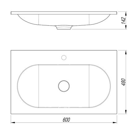 Раковина Florentina Гавана 60 см 10.260.00600.201, жасмин, артикул 10.260.00600.201