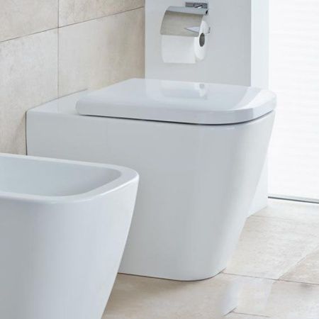 DURAVIT HAPPY D.2 Унитаз напольный 570х365 мм., пристенный вариант, для независимого подключения воды, включая крепление, HygieneGlaze, цвет белый