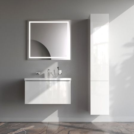 M90FHX07521WG GEM, База под раковину, подвесная, 75 см, 1 ящик push-to-open, цвет: белый, глянец