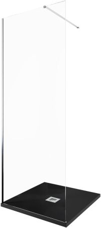 Душевая перегородка Allen Brau Infinity 1 80 3.21001.BA серебро браш, артикул 3.21001.BA