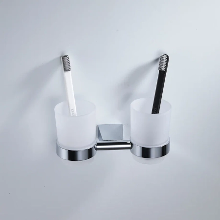 Стакан для ванной комнаты двойной Shevanik SG5722, хром