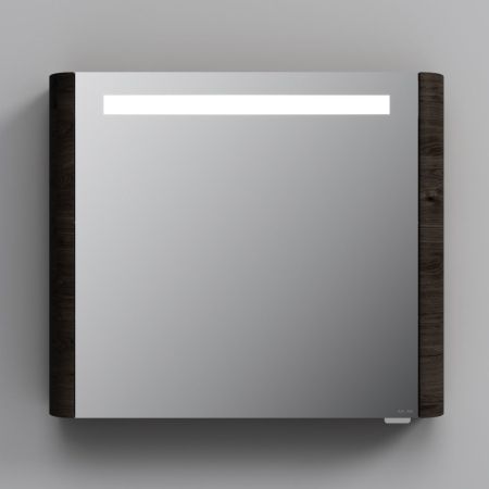 M30MCR0801TF Sensation, зеркало, зеркальный шкаф, правый, 80 см, с подсветкой, табачный дуб, текстур