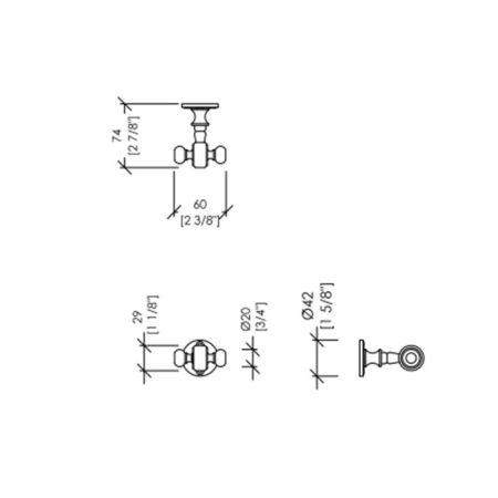 Devon First Class Крючок двойной, цвет бронза, артикул DD33330BR