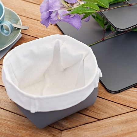 ADJ Корзина для хлеба, 20x20xH9 см., цвет: серый/черный, артикул 0037.03/01