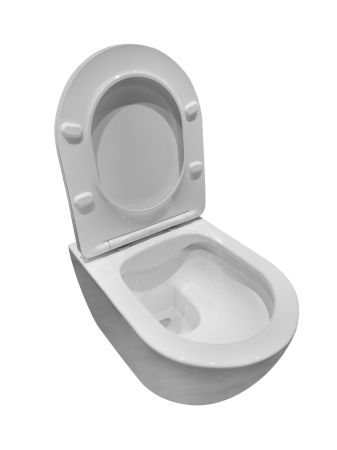 Унитаз подвесной Esse VT1-211 безободковый, цвет белый, ультратонкое soft-close сиденье, артикул VT1-211