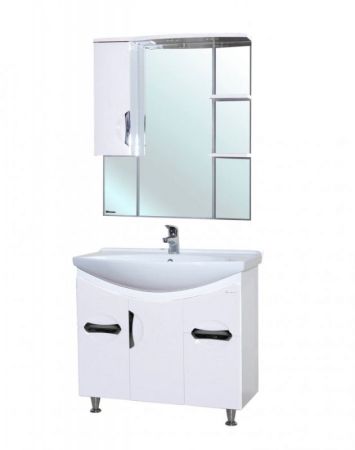 Зеркало со шкафом Bellezza Лагуна 85 R 4612114001017 с подсветкой R Белое