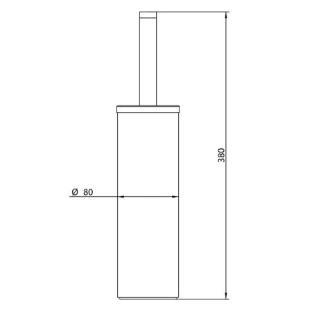 Bongio Axel Ершик туалетный напольный, 380х80 мм, цвет золото 24к.