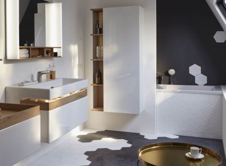 E97347-ND-CP смеситель для раковины AVID высокий без дк. (хром)