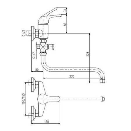Смеситель для ванны Rav Slezak Sazava SA356.5
