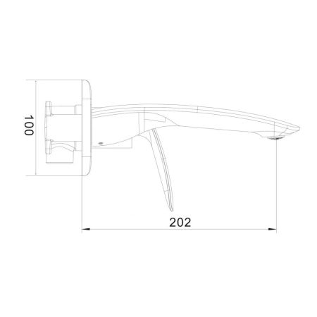Смеситель для раковины встраиваемый Rose R11 R1141, хром