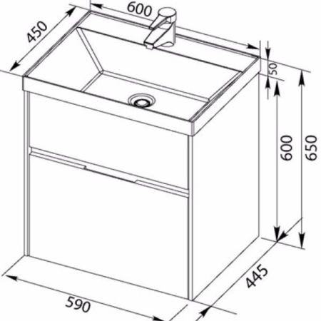Раковина для тумбы Aquanet Орлеан 60, артикул 00179393
