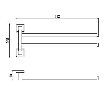 Полотенцедержатель Savol S-009502, хром, артикул S-009502