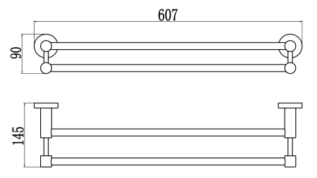 Полотенцедержатель Savol S-005649, сатин, артикул S-005649