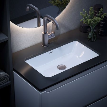 Смеситель для раковины Esko LG26MGM, оружейная сталь