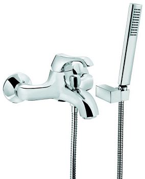 Emmevi Ares, однорычажный смеситель для ванны (излив 17,1 см), с набором для душа, цвет бронза