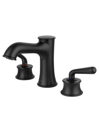 Смеситель для раковины на 3 отверстия WONZON & WOGHAND STEAM, Черный матовый (WW-88159008-MB), артикул WW-88159008-MB