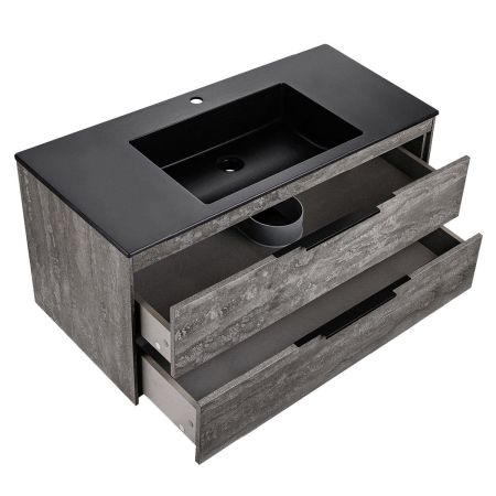 База под раковину Chiara 2D 1000 подвесная, 2 выкатных ящика soft-close, G.Stone, артикул VMC-2C2100GS