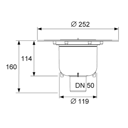 Сифон вертикальный DN50, артикул 3601600