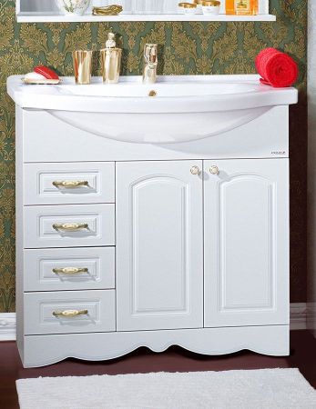 Комплект мебели для ванной Бриклаер АННА 90, белый, артикул АННА 90