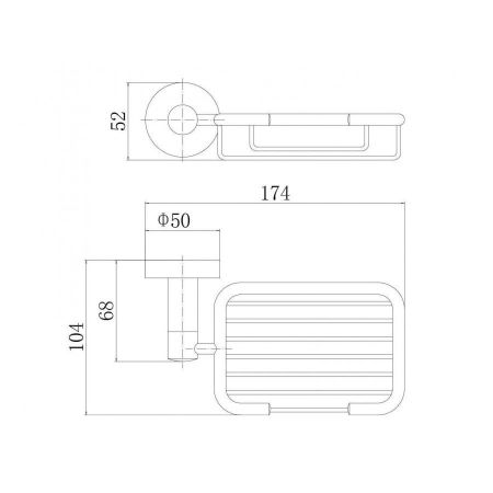 Мыльница FASHUN A51502-1, сатин