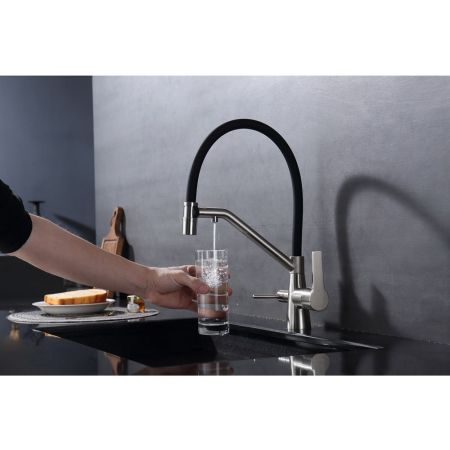 Смеситель для кухни с подключением фильтра Raglo R80.62.05, сатин, артикул R80.62.05