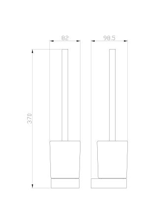 Туалетный ершик в комплекте WONZON & WOGHAND, Хром (WW-9529), артикул WW-9529