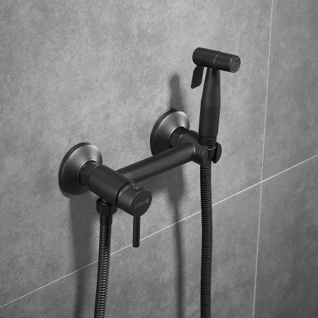 Гигиенический душ со смесителем Shevanik S107H, черный