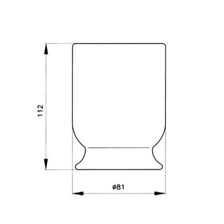 Nicolazzi On Shelf Стакан настольный, керамика, цвет: белый, артикул 6002