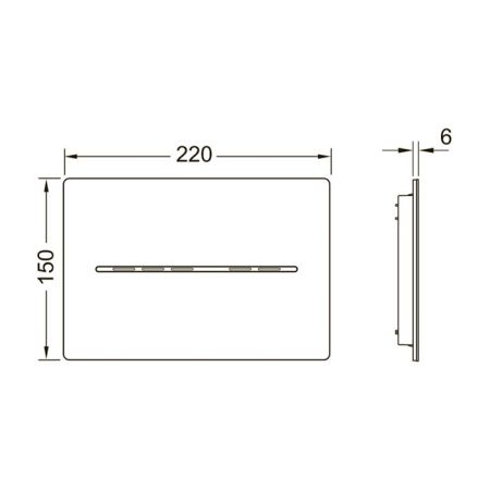 TECEsolid. Панель смыва бесконтактная, 6 В,шлифованная нержавеющая сталь с покрытием против отпечатков пальцев, артикул 9240464