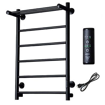 Полотенцесушитель электрический с полочкой (лесенка) Тругор Аспект Пэк сп 1 П 80х50 см, черный