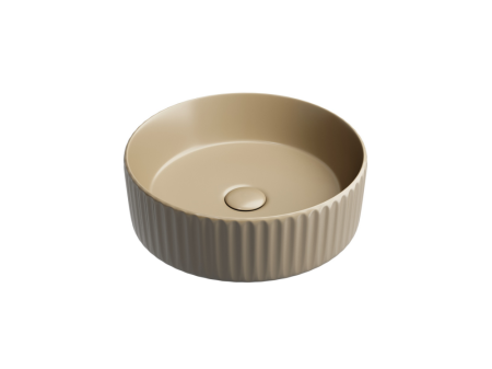 Умывальник чаша накладная круглая (цвет Капучино Матовый) Элемент (Element) 360x360x115мм, артикул CN6057MC