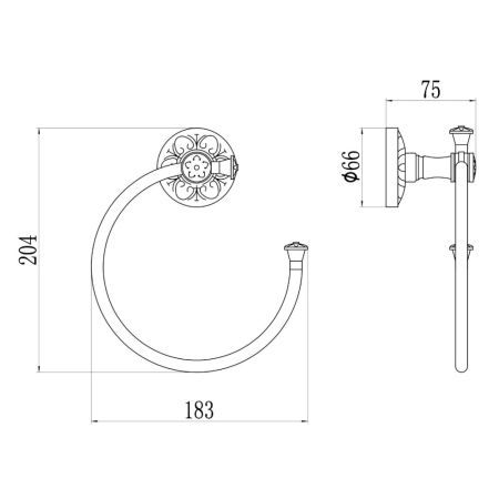 Полотенцедержатель Savol S-005863C, бронза, артикул S-005863C