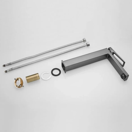 Смеситель для раковины Shevanik S6811T, оружейная сталь