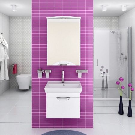 Зеркальный шкаф Runo Ибица 50 4620750023713 с подсветкой Белый, артикул 4620750023713