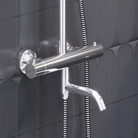 977810000 Jupiter душевая система ванна/ душ, с ТМС смесителем, хром, артикул 977810000