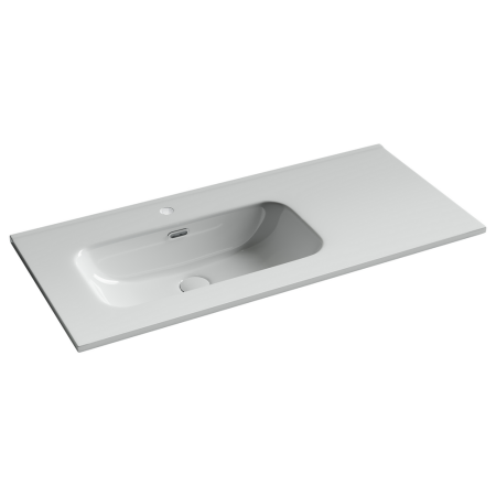 Раковина накладная мебельная Ceramicanova Элемент (Element) чаша слева с отверстием под смеситель 1010x465x180 мм цвет белый CN7003L, артикул CN7003L